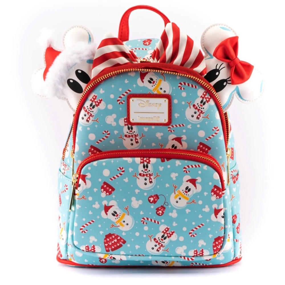 Snowman Mickey Loungefly bag with ears